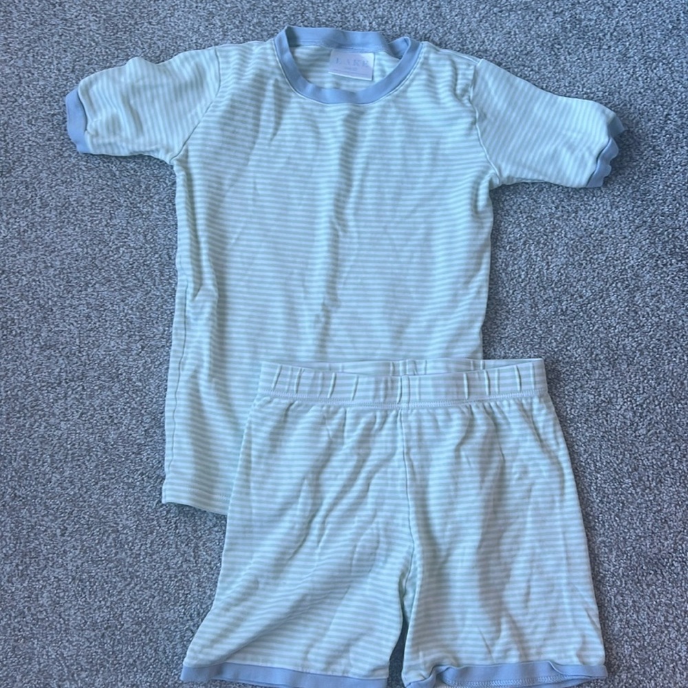 Lake Light Green Striped Pajama Set - size 10